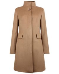 Max Mara - Logo High-Necked Coat - Lyst