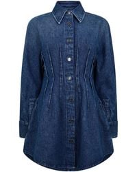 Givenchy - Dark Denim Shirt Mini Dress - Lyst