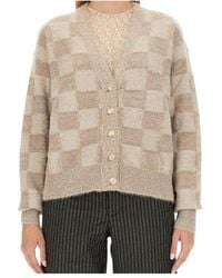 Uma Wang - Checkerboard Knitted Cardigan - Lyst