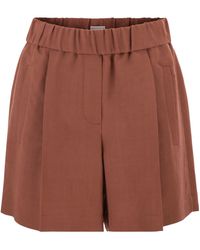 Brunello Cucinelli - Fluid Twill Baggy Shorts - Lyst