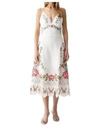 FARM Rio - Embroidered Spaghetti-Strap Dress - Lyst