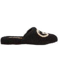 Gucci - Interlocking G Merino Slippers - Lyst
