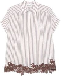 ERMANNO FIRENZE - Striped Floral Shirt - Lyst