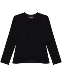 Emporio Armani - Zip-Up Crewneck Jacket - Lyst