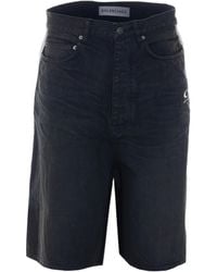 Balenciaga - Piping Detail Denim Shorts - Lyst