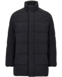 Emporio Armani - Quilted High-Neck Coat - Lyst