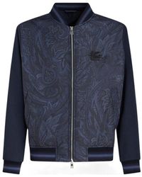Etro - Logo-Embroidered Zipped Bomber Jacket - Lyst
