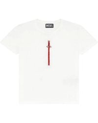 DIESEL - Half-Zip Crew-Neck T-Shirt - Lyst