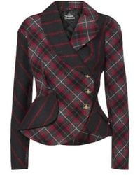 Vivienne Westwood - Stormy Peplum Tartan Wool Jacket - Lyst