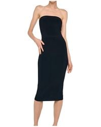 Norma Kamali - Strapless Midi Dress - Lyst