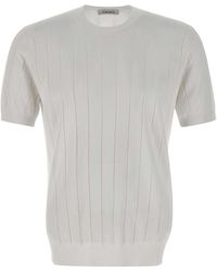 Kangra Cashmere - Kangra Ribbed Crew Neck Knitwear - Lyst
