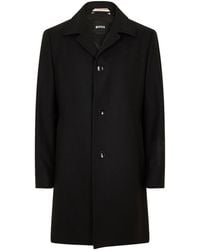 BOSS - Solid Color Loose Coat - Lyst