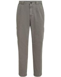 Brunello Cucinelli - Cotton Chevron Trousers With Zipped Pocket - Lyst