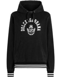 Dolce & Gabbana - Logo Printed Drawstring Hoodie - Lyst
