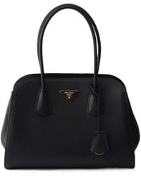 Prada - Medium Leather Tote Bag - Lyst