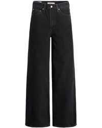 Levi's - Logo Patch Wide-Leg Jeans - Lyst
