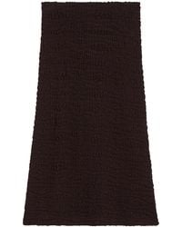 Jil Sander - Crepe Straight Hem Midi Skirt - Lyst