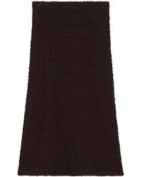 Jil Sander - Crepe Straight Hem Midi Skirt - Lyst