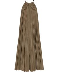 Max Mara - Pleated Halterneck Midi Dress - Lyst