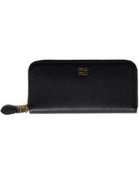 Miu Miu - Large Leather Wallet - Lyst