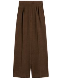 Max Mara - Pleated Checked Trousers - Lyst