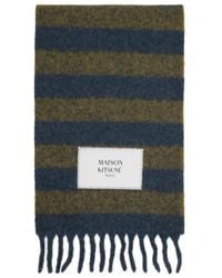 Maison Kitsuné - Striped Tassel Scarf - Lyst