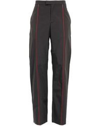 Ferragamo - Contrasting-Trim Straight-Leg Track Pants - Lyst