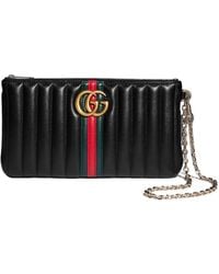Gucci - Gg Marmont Pouch With Strap - Lyst