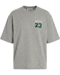 Off-White c/o Virgil Abloh - Loose-Fitting T-Shirt With Contrasting Logo - Lyst