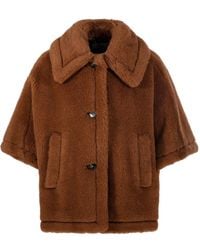 Max Mara - Collared Short-Sleeved Coat - Lyst