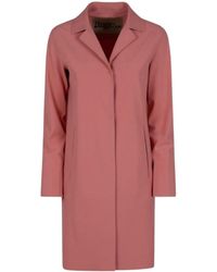 Herno - Single-Breasted Long-Sleeved Coat - Lyst