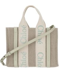 Chloé - Chloé Woody Small Tote Bag - Lyst