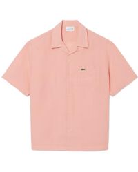 Lacoste - Relaxed Fit Linen Shirt - Lyst