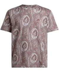 Etro - Floral Paisley Motif Crewneck T-Shirt - Lyst