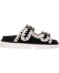 Mou - Buckle Fastened Open-Toe Sandals - Lyst