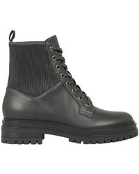 Gianvito Rossi - Martis 20 Ribbed-Detail Combat Boots - Lyst