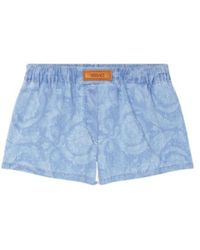 Versace - Barocco Jacquard Chambray Boxer Shorts - Lyst