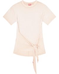 DIESEL - D-Eivor-S1 Tie-Front T-Shirt Dress - Lyst