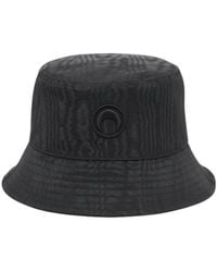Marine Serre - Logo Embroidered Bucket Hat - Lyst