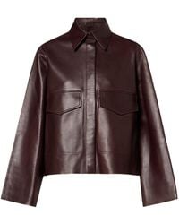 Nour Hammour - Darcy Long-Sleeved Leather Jacket - Lyst
