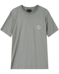 Emporio Armani - Slim-Fit Lyocell-Blend Jersey T-Shirt With Logo Patch - Lyst