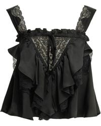 Chloé - Chloé Ruffled Lace Sleeveless Top - Lyst
