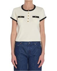 Celine - Cropped T-Shirt - Lyst