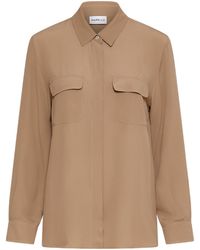 Marella - Silk-Blend Crepe Shirt - Lyst