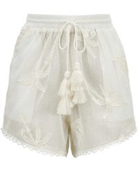 FARM Rio - Palm Trees Drawstring Tassel Shorts - Lyst