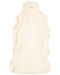 McQueen - Alex Hn Ruffle Woven Cami Vest - Lyst