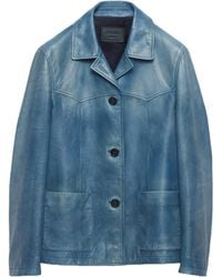 Prada - Nappa Leather Jacket - Lyst
