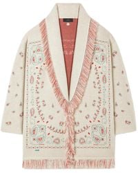 Alanui - Coral Bandana Jacquard Cardigan - Lyst