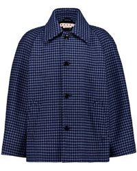 Marni - Buttoned Checked Jacket - Lyst