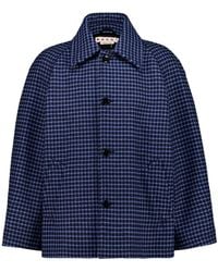 Marni - Buttoned Checked Jacket - Lyst